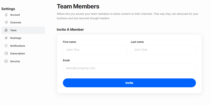 Team members